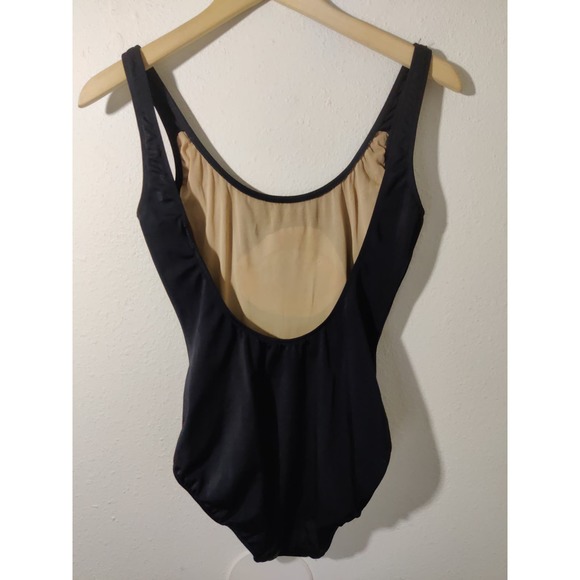 Ken Done Vintage Black Embroidered Fish Scoop Back One Piece Swimsuit 12 - Picture 5 of 9